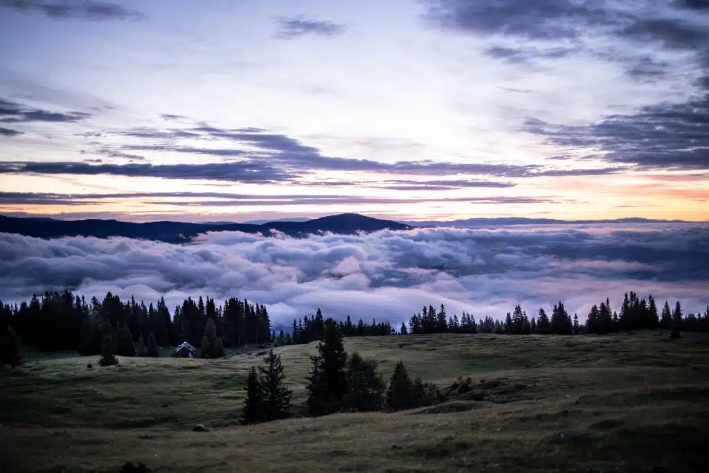 Ausblick vom Dobratsch bei Sonnenaufgang