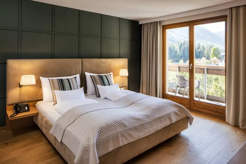 Doppelzimmer - Blick aufs Bett