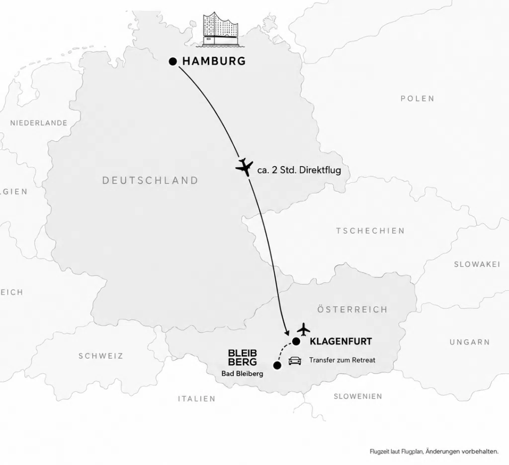 Karte Anreise Hamburg BLEIB BERG